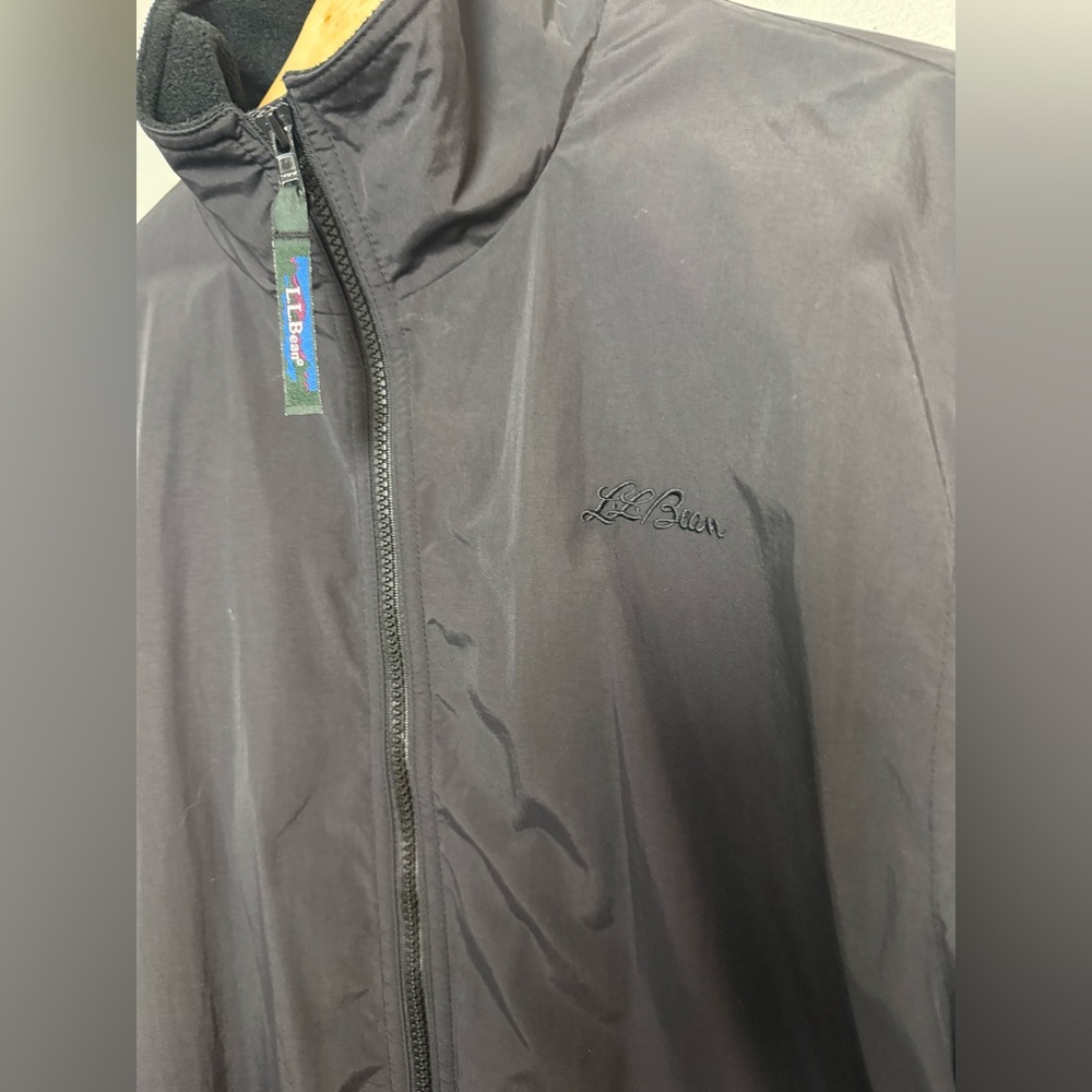 L.L. Bean‎ Vintage Women’s Three Season Fleece Lined Nylon Jacket Black Medium - Picture 2 of 8
